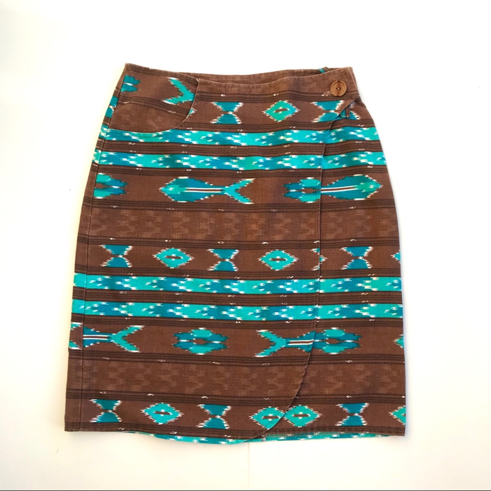 90s Bonjour Brown High Waisted Pencil Skirt